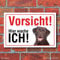 Vorsicht Hier wache ich, Labrador, Hund, Schild, Hinweis, 3 mm Alu-Verbund Motiv 1 300 x 200 mm