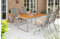 MERXX Gartenmöbelset Naxos, 5-tlg, 4 Klappsessel, Tisch, Alu/Textil/Akazie, verstellbar grau, silberfarben