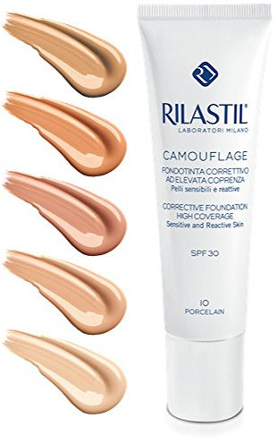 Rilastil Camouflage Fondotinta Correttivo Elevata Coprenza Spf30 Nuance 10 Porcelain 30ml