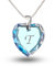 Kette mit Buchstaben personalisierter Swarovski Elements Herz Anhänger mit Gravur und 925 Silberkette Buchstabe T