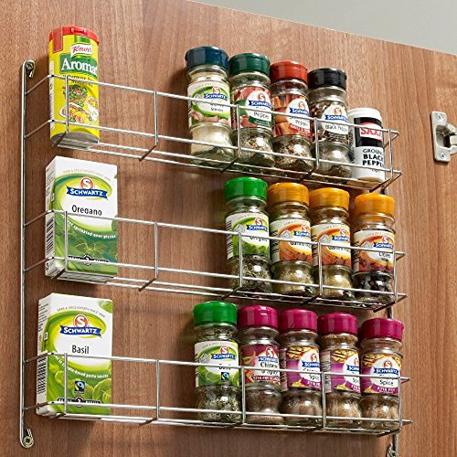 3 Tier Kitchen Spice Rack to Suit 300-500mm Wide Door (to Suit 500mm Door)