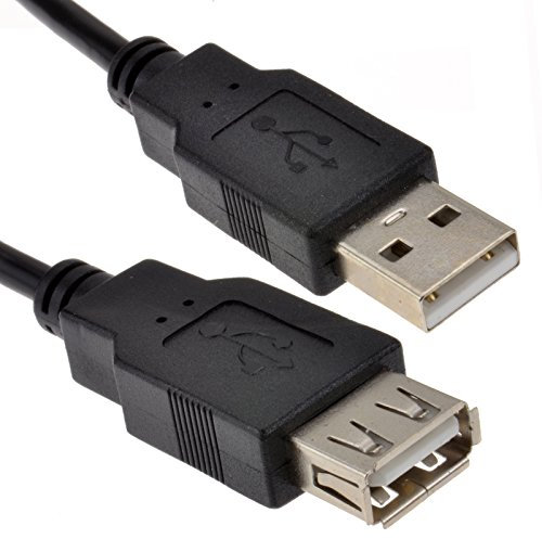 USB 2,0 24AWG Hoch Geschwindigkeit Verlängerung Kabel A Stecker Zum Buchse Schwarz 1,2 m [1.2 Meter/1,2m]