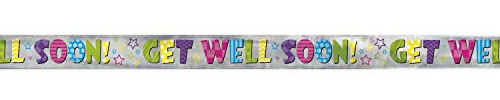 Unique Party 92178lf 12 ft Folie Bright Get Well Soon Banner