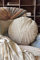 Jeanne d'Arc Living Kissenhülle Kissenbezug rund 50 cm Häkelspitze Tea 100% Baumwolle Vintage Shabby