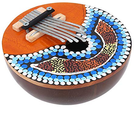 Dilwe Thumb Piano, 7 Teclas de Portátil Pulgar Piano Sintonizable Kalimba Mbira Dedo Africano Instrumento Musical para Niños Adultos