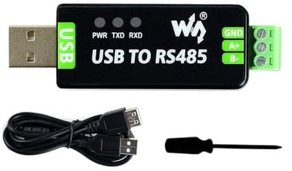Waveshare Industrial USB to RS485 Converter with Original FT232RNL and SP485EEN Chips Automatic Transceiving Embedded Protection Circuits Such as Resettable Fuse ESD Protection and TVS Diode