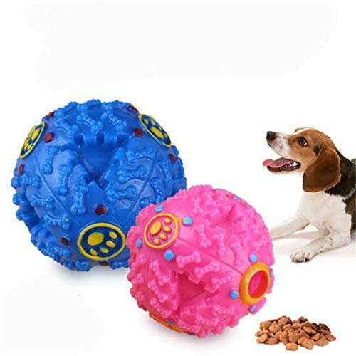 Spielzeug für Hunde Welpenspielzeug Hundespielzeug Unzerstörbar Hunde Spielzeug Hundetraining Bälle Hundezahnreinigung Spielzeug Hund Behandeln Spielzeug Hundesnack-Spender pink