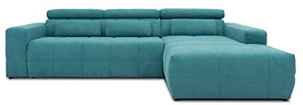 DOMO. collection Ecksofa Brandon, Sofa mit Rückenfunktion in L-Form, Polsterecke, Eckgarnitur 285 x 175 x 98 cm (BxTxH), türkis