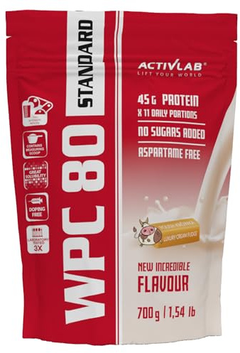 Activlab Protein Pulver - WPC 80 Molkenprotein Whey Protein - Muskelaufbau - ohne Zuckerzusatz - 700 g Fudge