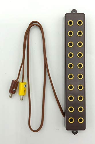 BELI-BECO 4046 Verteilerleiste 10-Fach mit Kabel und Stecker - 8mm Abstand - 3,5V (Braun)