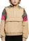 Urban Classics Women's Ladies AOP Mixed Pull Over Jacket Jacke, unionbeige/darkleo/w, 3XL