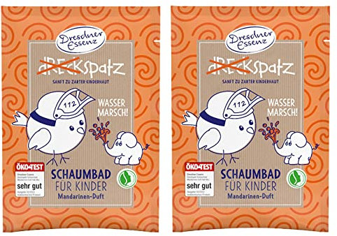2er Pack Dresdner Essenz Dreckspatz Schaumbad Wasser Marsch Mandarinen-Duft 2 x 40 ml Badezusatz vegan