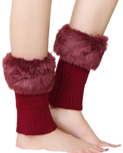 1 Paar Beinwärmer Stulpen Legwarmers Winter Gestrickt Beinwärmer Stulpen Socken Warme Kurze Beinwärmer Gestrickte Bein Wärmer Legwarmer für Damen Mädchen Modische Overknee-Socken