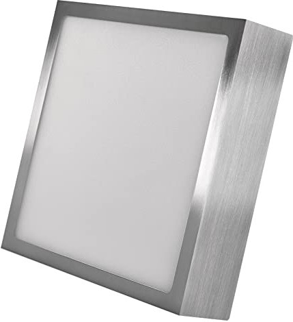 EMOS LED Panel 12,5 W, quadratische 1100 lm Deckenleuchte, Wandleuchte 17 cm, 3 einstellbare Lichtfarben warmweiß-neutralweiß (3000/3500/4000K), inkl. LED-Treiber Silbern