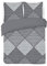 Vision - Parure Housse de Couette Harold Gris - Housse de Couette 240x220cm avec 2 taies Assorties 65x65cm - 100% Coton