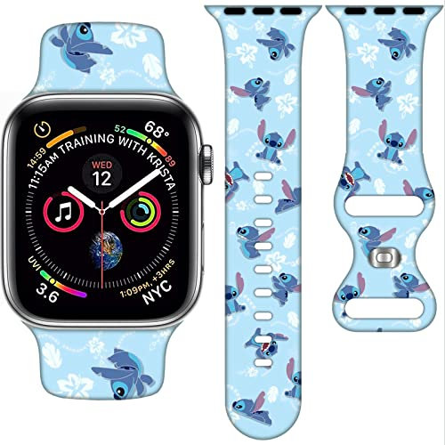 Cartoon Compatible With Apple Watch 38mm-46mm, Cute Replacement Band for iWatch Series 10 9 8 7 6 5 4 3 SE2, Silicone Strap for Women Men