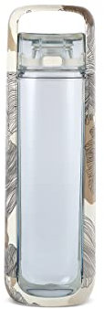 KOR One Planet Tritan-Wasserflasche mit Sicherheitsverschluss, One-Klick-Verschluss und ergonomischem Tragegriff, 750 ml