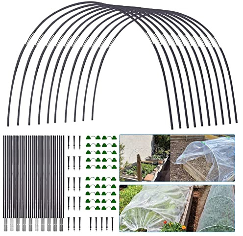 30 Stück Tunnelbögen, Gewächshausreifen Gartenreifen Für Reihenabdeckung, Gewächshausreifen Folientunnel Bögen, Pflanzenabdeckungs-Stützrahmen, Gartentunnel Unterstützung Hoher Garten-Stützrahmen