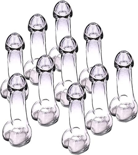 100ML Weingläser, Penisgläser Tasse Karaffe Cocktailgläser Becherglas, Trinkbecher, Weingläser Cocktails Getränke Bierglas Kreative Lustige Geschenk Flasche Für Erwachsene (10 Stück)