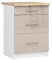 AKORD | Küchenschrank mit Arbeitsplatte - Oliwia S60 | Küchenunterschrank mit 3 Schubladen | Unterschrank Küche 60 cm Breit | ABS-Kante 18 mm | 46 x 60 x 85 cm | Weiß | Cappuccino Glanz