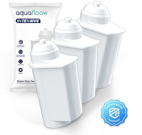 Aquafloow 3X Replacement Water Filters for Coffee Machine Siemens EQ, Intenza, Bosch | Compatible with Siemens EQ Series, EQ 6, TZ70003, TCZ7003 & Bosch CM450710, TCM24RS | Replacement Brita Intenza