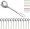 Kyraton Soup Spoons 12 Pieces, Stainless Steel Round Stainless Steel Bouillon Spoons, Table Spoons, Dinner Spoons, Dishwasher Safe