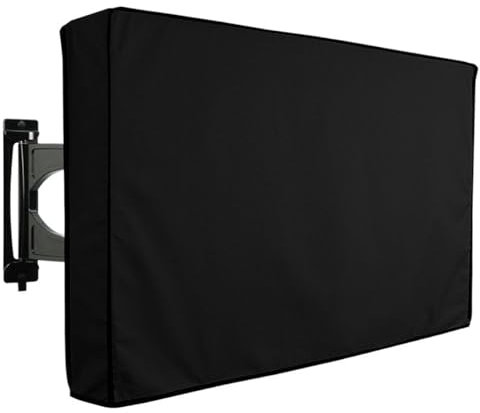 Outdoor Fernseher Wasserdichter, wetterfester Fernseher for den Außenbereich, Flachbildfernseher for den Außenbereich – Gehäusegröße 147 x 94 x 13 cm Tv Abdeckung Outdoor(Noir,46X48inch)