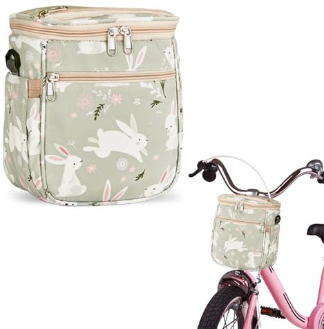 Aoreun Lenkertasche für Kinder - Fahrradkorb Vorne für Laufrad, Lenkertasche für Mädchen und Jungen (Grün)