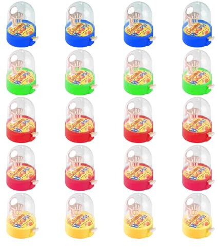Yuqilin 20 Stück Flipper Basketball,Mini Basketball Druck Entlasten Puzzle Mini Spiele für Kinder Mini Basketball Hand Flipper für Mitgebsel Kindergeburtstag (Zufällige Farbe)