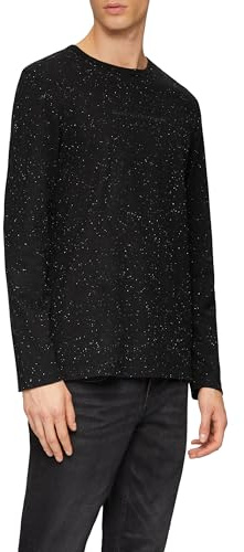 s.Oliver Herren T-Shirt – Regular Fit, Jersey, meliert, Frontprint