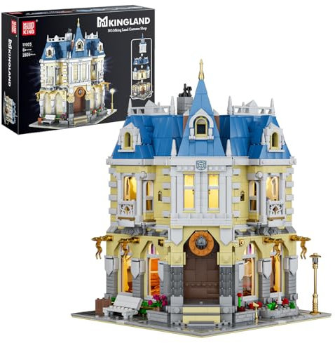Mould King 11005 Klemmbausteine Haus Architecture Bausteine Set Bekleidungsgeschäfte Street View Serie mit Led Licht Kompatibel mit Andere Marke (2805 Teile)