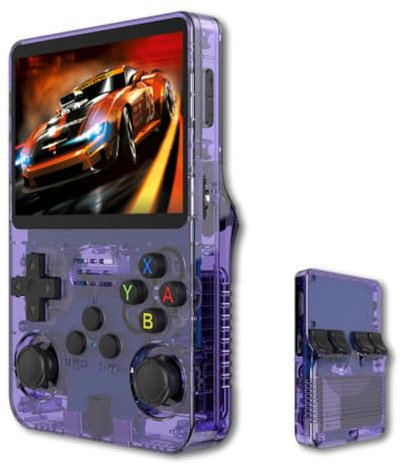 Consola de Juegos Portátil Retro, Consola Portátil R36S con Emulador Integrado de Docenas, Emulador de Juegos de Bolsillo con Pantalla IPS 640x480 de 3,5 Pulgadas, Soporte OTG y