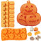 3 Stücke Halloween Silikon Kuchenform, Teufelskürbis Backformen Gruselige Kürbisse Geister Totenkopf Silikonform DIY Silikonform, Zur Herstellung von Partykuchen, Muffins, Süßigkeiten