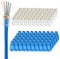 Brileine 100-Pack Cat 6 Pass Through RJ45 Connectors with RJ45 Boots Cover, Simplify Terminations with Ethernet Ends/ Cat6 Ends/ RJ45 Connectors/Cat 6 Connectors/ RJ45 Plugs for Cat6 Cat5e Cables