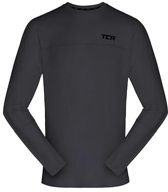 TCA Boys' Element Long Sleeve Lightweight Breathable Running Top - Football Kit for Kids - Castlerock, 12-14 Years