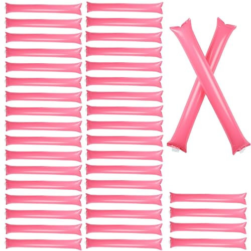 Palitos de animación de trueno, palitos de animación inflables, 40 juguetes de animación coloridos, varillas inflables ligeras para hacer ruido, palos de animación para eventos deportivos, fiestas,