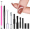10 Pcs Cat Eye Magnet for Nails,Nail Magnet Tool Set,Cat Eye Magnetic Nail Polish Kit,Double-Head Strong Suction Nail Magnet Stick,Diverse Cat Eye Effect,for Nail DIY Salons