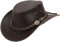 Pathfinder Classic – Robuster Lederhut für Western, Bushcraft & Outdoor | Vintage Cowboyhut mit Luftösen & Kinnriemen-Ösen (DE/NL/SE/PL, Alphanumerisch, L, Braun)