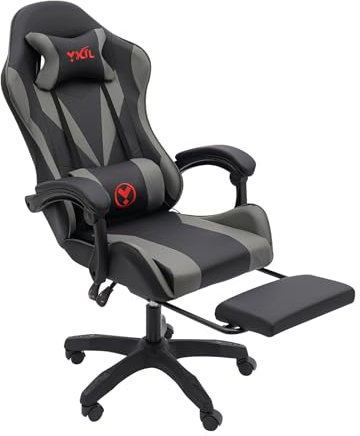 AOOUNGM Silla de gaming, silla de oficina ergonómica, silla de juegos con soporte lumbar, silla de PC ajustable, silla de escritorio giratoria, silla de juegos con altavoz Bluetooth