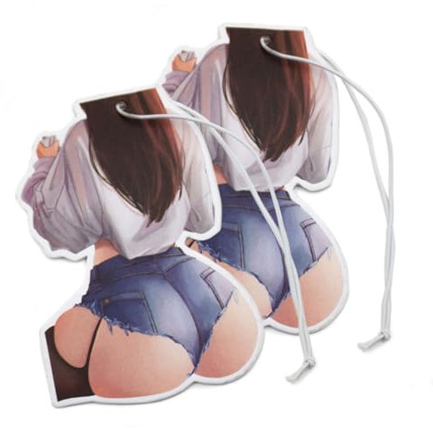 VmG-Store 2er Set Lufterfrischer Duftbaum Tuning fürs Auto Duftspender Air Freshener Duft lustiger Anhänger Design (201 Girl6)