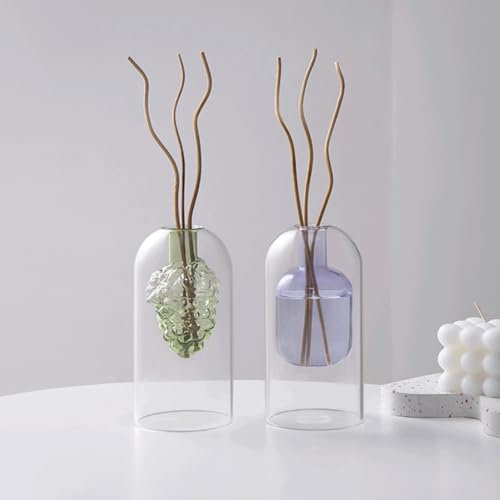 JanYoo 2 Raumduft Diffuser, Aromatherapie Diffusor für Badezimmer,Wohnung,Heimdekoration,Schlafzimmer Wohnzimmer und Spa (Duftstäbchen Nicht Enthalten)