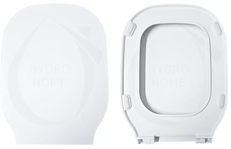 Copriwater Sedile Wc GLAZE AZZURRA Come Originale, In Plastica Termoindurente Avvolgente,Colore Bianco MADE IN ITALY CHIUSURA AMMORTIZZATA