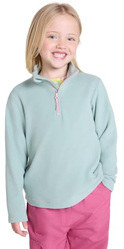 Mountain Warehouse Camber II Kinder-Fleece mit Reißverschluss Blassgrün Kinder 140 EU (9-10 Jahre)