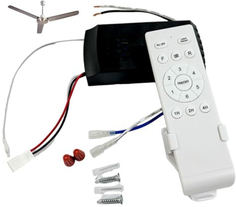 Remplacement du kit de télécommande ventilateur à 6 vitesses à 6 vitesses, émetteur sans fil mural pour ventilateur domicile, module récepteur distant (batterie non incluse)