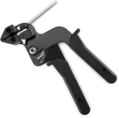 Metal tie wrap Gun, Stainless Steel Zip Tie Tightener Wrap Tool | Heavy Duty Self-locking Cable Tie Gun - for Cable Tie Fasten and Cut for Nylon Plastic Steel Cable Ties