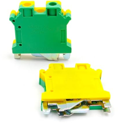10 Stücke USLKG 10 Erdung DIN Rail Terminal Block Schraube Verbindung 76A 500V Hohe Spannung Leiter