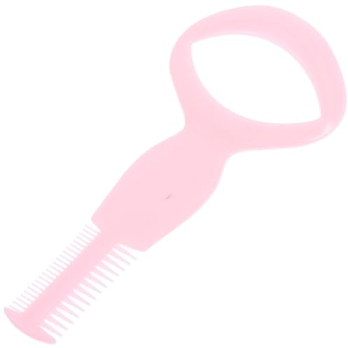 Mascara Führungshilfe mit Wimpernkamm und Augenbrauenkamm | Zweiseitige Kämme, Rosa Farbe, Einfache Handhabung, Robuste Hartkunststoff Ausführung, für Pflege Zufällige Farbe