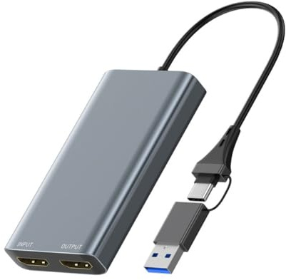 IJSDNVJNDX HDTV Video Capture Card Type-C Video Capture Card 4k 60HZ Loop-Out for PC Computer Camera Live Gaming