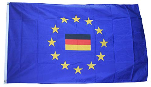 Yantec Outdoor - Hissflagge Europa mit Deutschland 90 * 150 cm Flagge