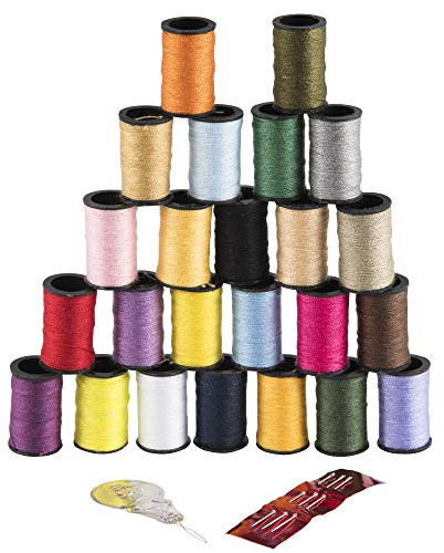 SINGER Polyester Hand Sewing Thread, Assorted Colors, 24 Mini-Spools
